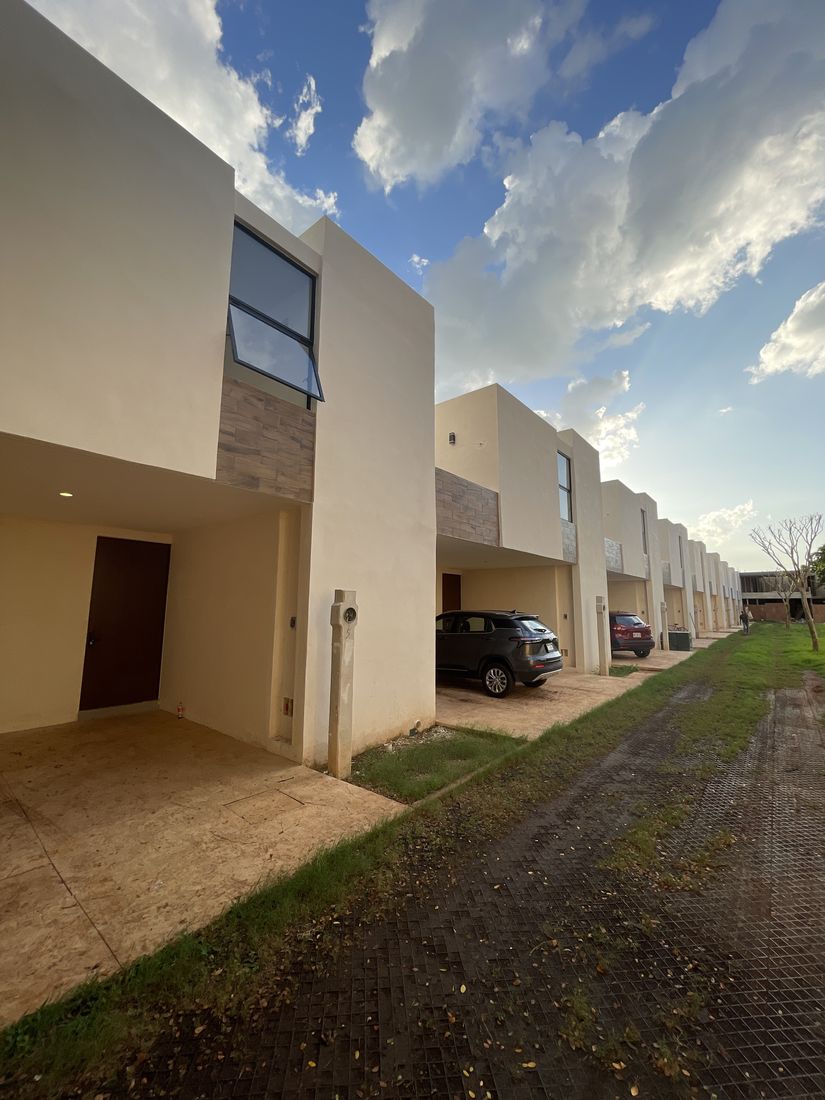 Las smart homes, con calles de pasto sobre rejilla.