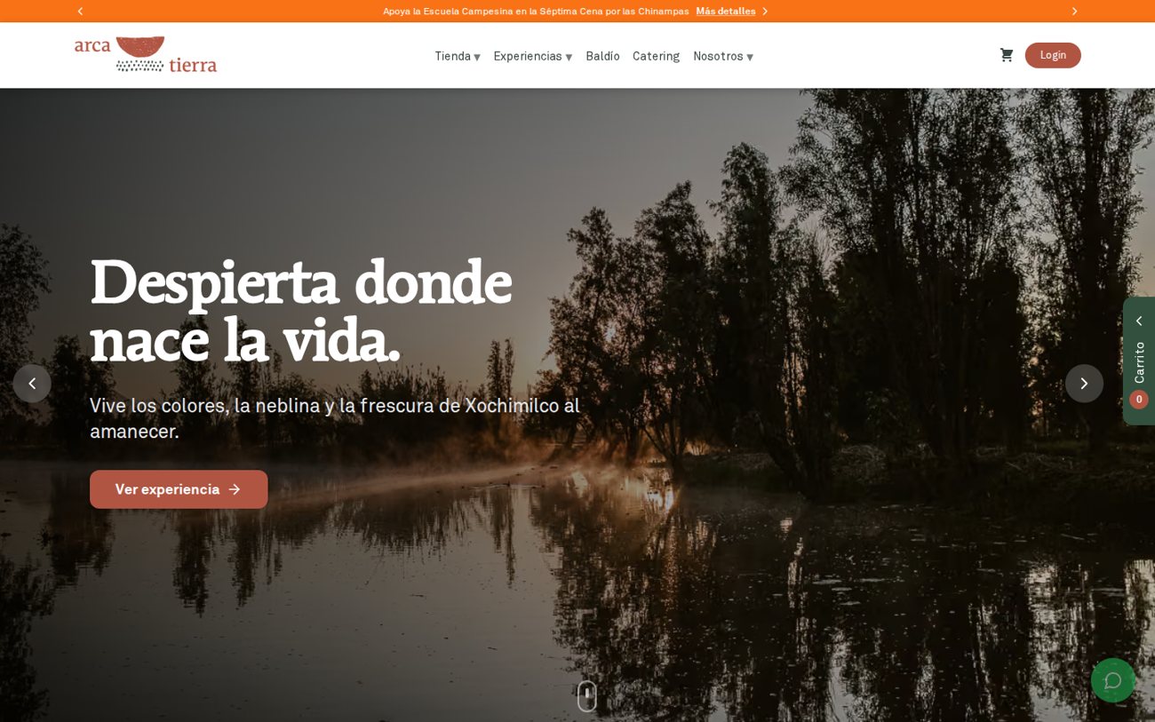 Arca Tierra en producción: tienda, experiencias y catering.